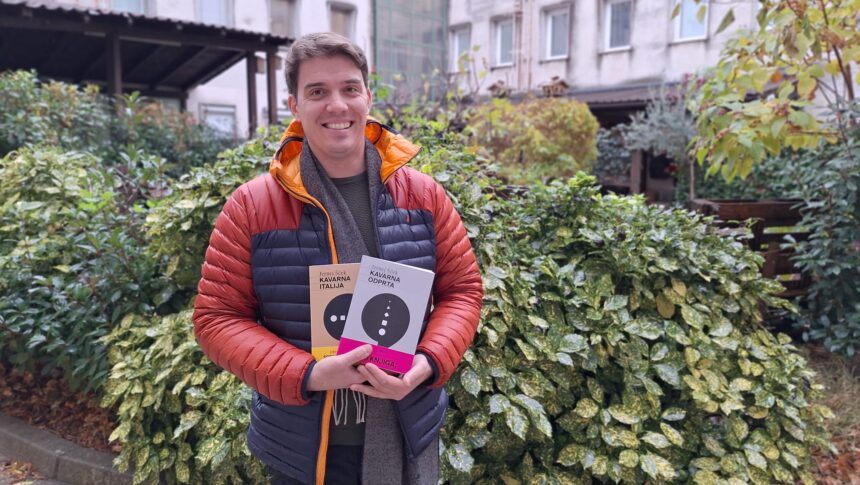un libro non un libro A Hangar Teatri un incontro con l’autore del libro “kavarna odprta / caffè aperto” Jernej Šček lunedì 13 Gennaio